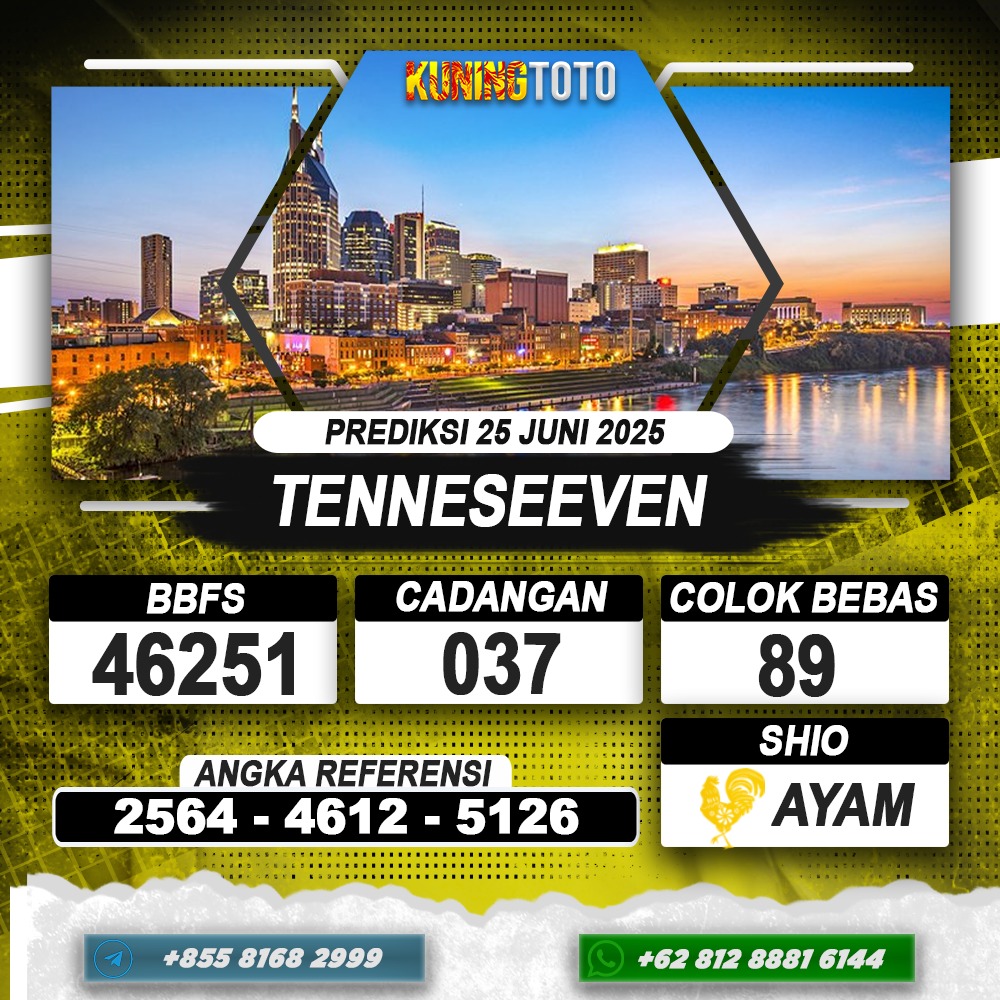 PREDIKSI TENNESEEVEN 25 JUNI 2025 | PREDIKSI TOGEL KUNINGTOTO