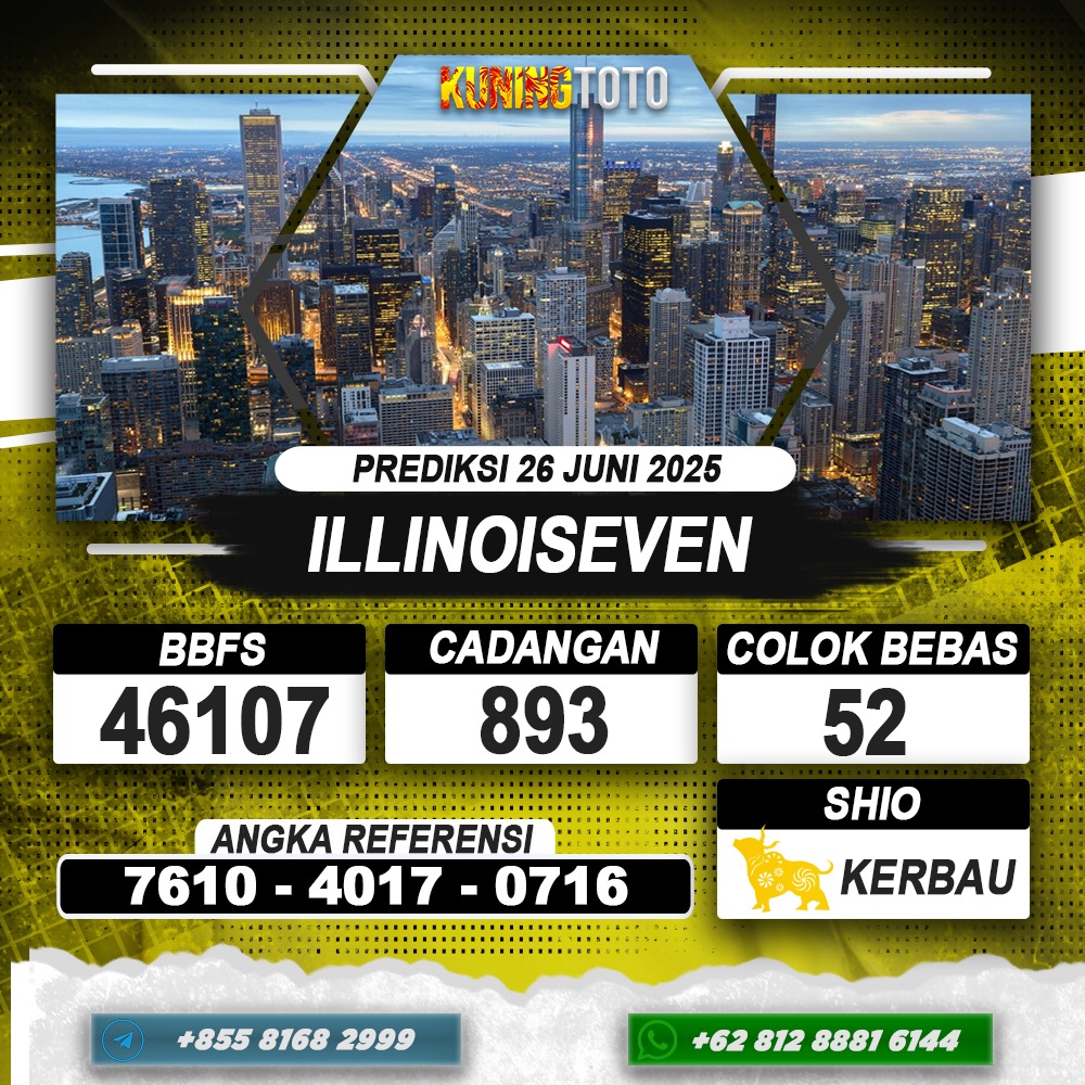 PREDIKSI ILLINOISEVEN 26 JUNI 2025 | PREDIKSI TOGEL KUNINGTOTO