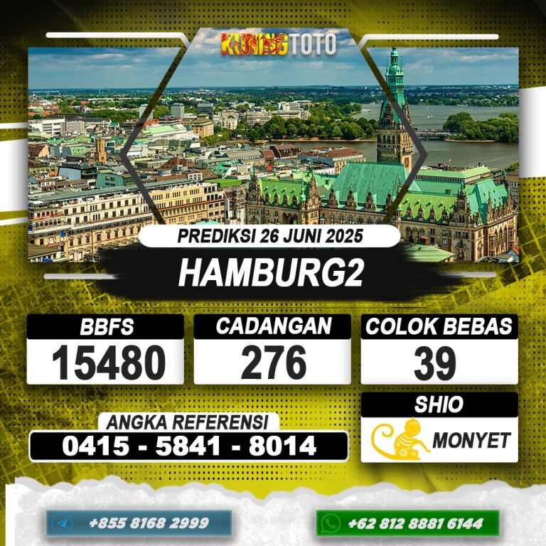 PREDIKSI HAMBURG2 26 JUNI 2025 | PREDIKSI TOGEL KUNINGTOTO