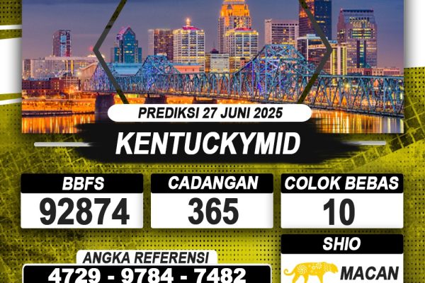 PREDIKSI KENTUCKYMID 27 JUNI 2025 | PREDIKSI TOGEL KUNINGTOTO