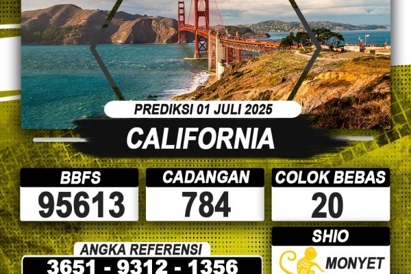 PREDIKSI CALIFORNIA 01 JULI 2025 | PREDIKSI TOGEL KUNINGTOTO PREDIKSI CALIFORNIA 01 JULI 2025 | PREDIKSI TOGEL KUNINGTOTO