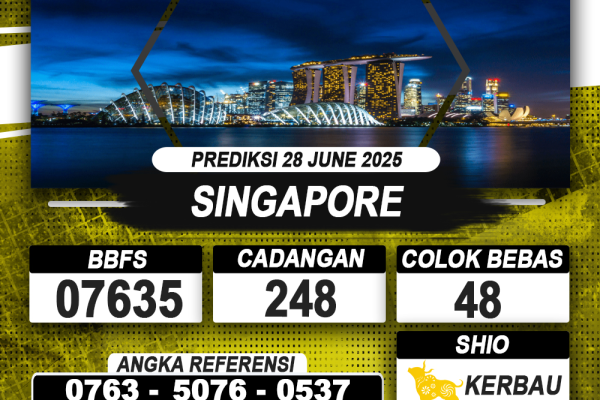 PREDIKSI SINGAPORE 28 JUNI 2025 | PREDIKSI TOGEL KUNINGTOTO