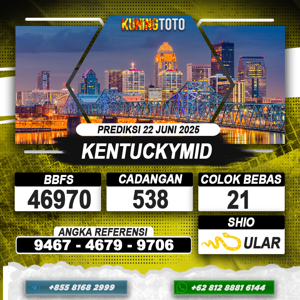 PREDIKSI KENTUCKYMID 22 JUNI 2025 | PREDIKSI TOGEL KUNINGTOTO