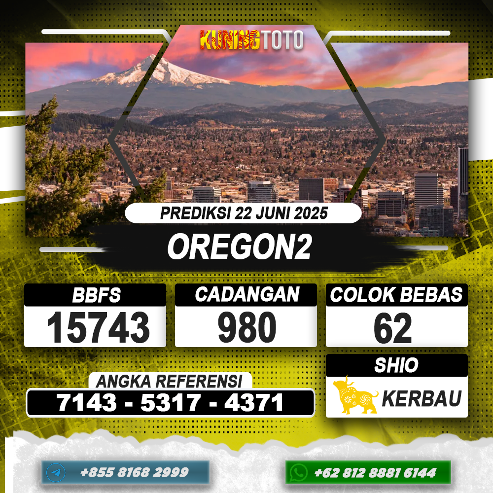 PREDIKSI OREGON2 22 JUNI 2025 | PREDIKSI TOGEL KUNINGTOTO