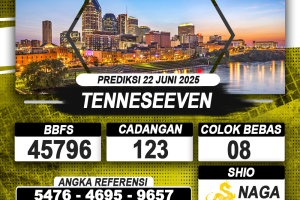 PREDIKSI TENNESEEVEN 22 JUNI 2025 | PREDIKSI TOGEL KUNINGTOTO