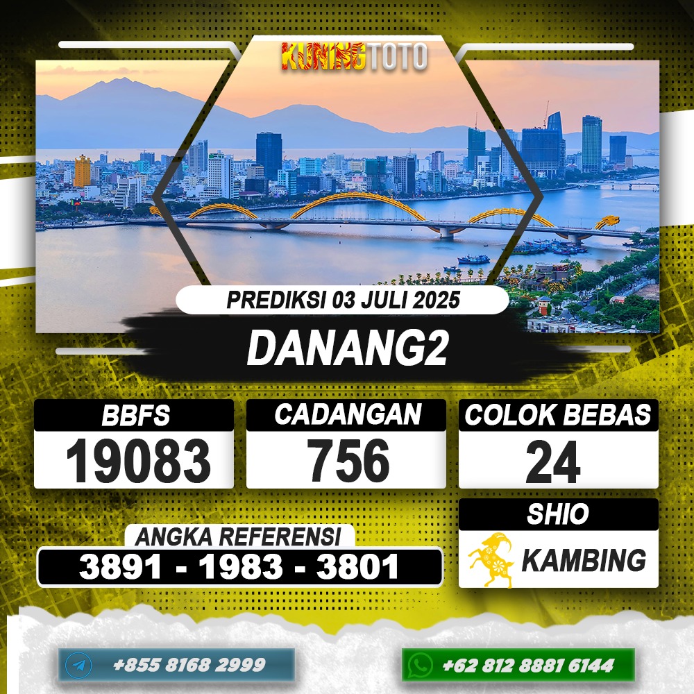PREDIKSI DANANG2 03 JULI 2025 | PREDIKSI TOGEL KUNINGTOTO