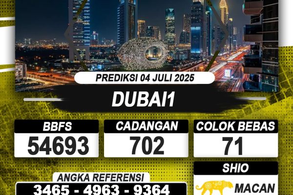 PREDIKSI DUBAI 1 04 JULI 2025 | PREDIKSI TOGEL KUNINGTOTO