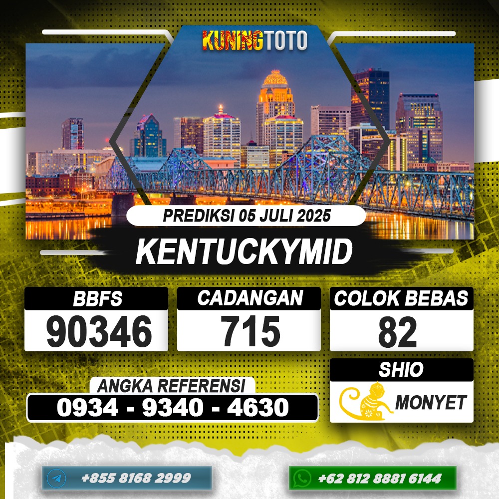 PREDIKSI KENTUCKYMID 05 JULI 2025 | PREDIKSI TOGEL KUNINGTOTO