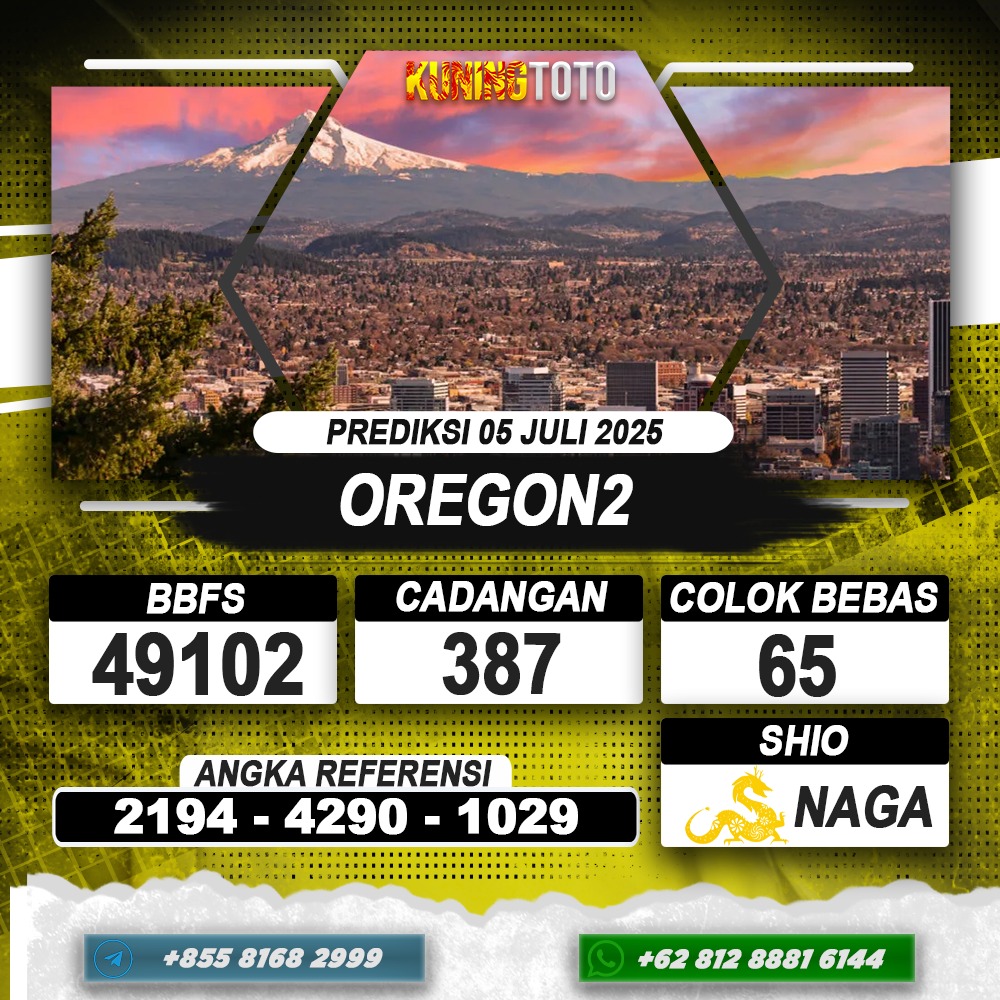 PREDIKSI OREGON2 05 JULI 2025 | PREDIKSI TOGEL KUNINGTOTO