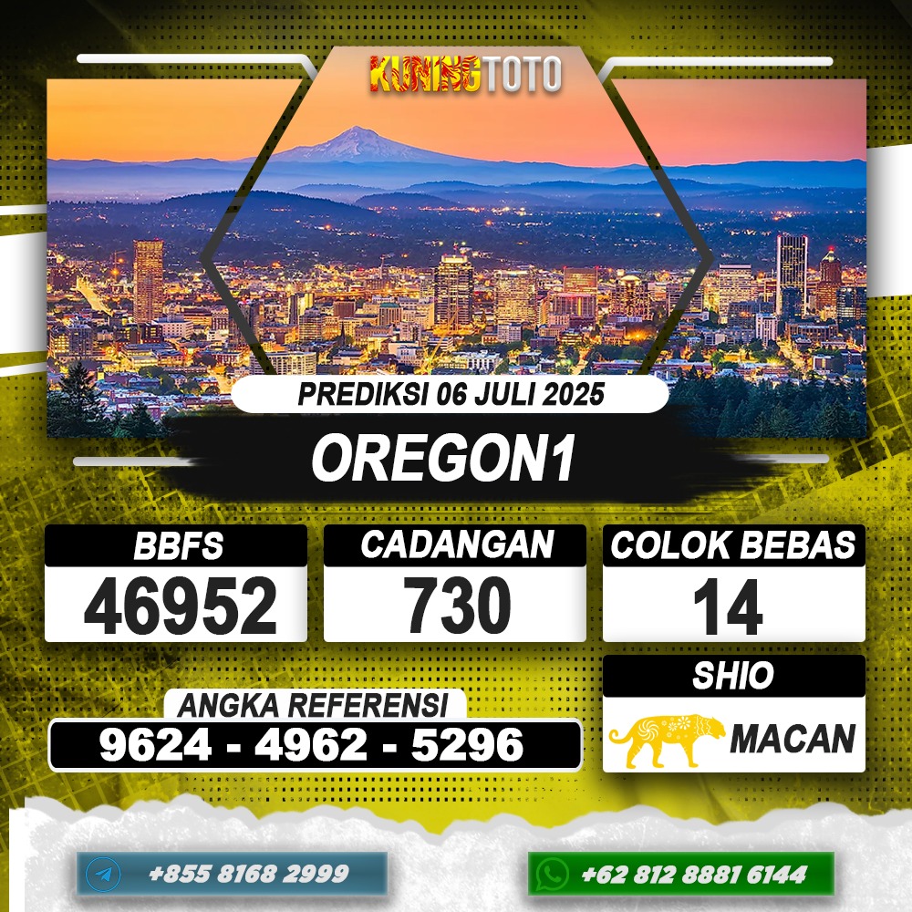 PREDIKSI OREGON1 06 JULI 2025 | PREDIKSI TOGEL KUNINGTOTO