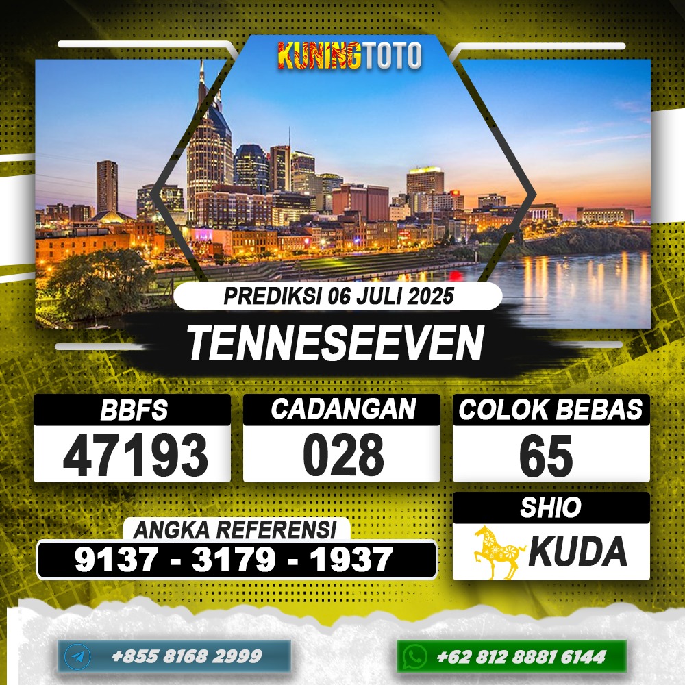 PREDIKSI TENNESEEVEN 06 JULI 2025 | PREDIKSI TOGEL KUNINGTOTO