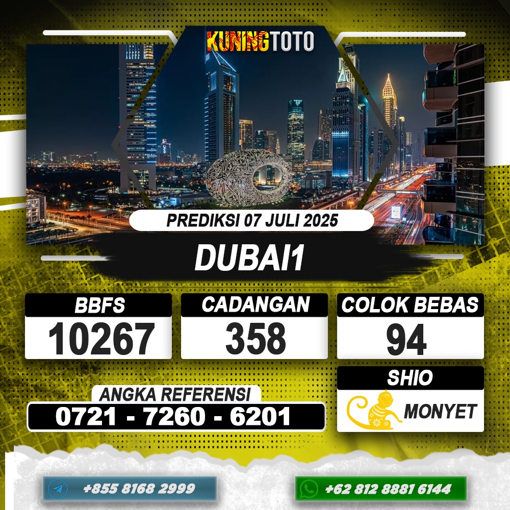 PREDIKSI DUBAI 1 07 JULI 2025 | PREDIKSI TOGEL KUNINGTOTO