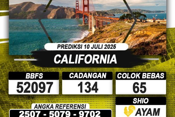 PREDIKSI CALIFORNIA 10 JULI 2025 | PREDIKSI TOGEL KUNINGTOTO