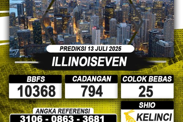 PREDIKSI ILLINOISEVEN 13 JULI 2025 | PREDIKSI TOGEL KUNINGTOTO