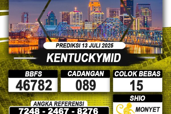 PREDIKSI KENTUCKYMID 13 JULI 2025 | PREDIKSI TOGEL KUNINGTOTO