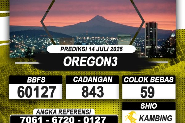 PREDIKSI OREGON3 14 JUNI 2025 | PREDIKSI TOGEL KUNINGTOTO
