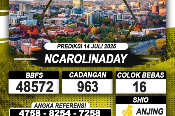 PREDIKSI NCAROLINADAY 14 JULI 2025 | PREDIKSI TOGEL KUNINGTOTO