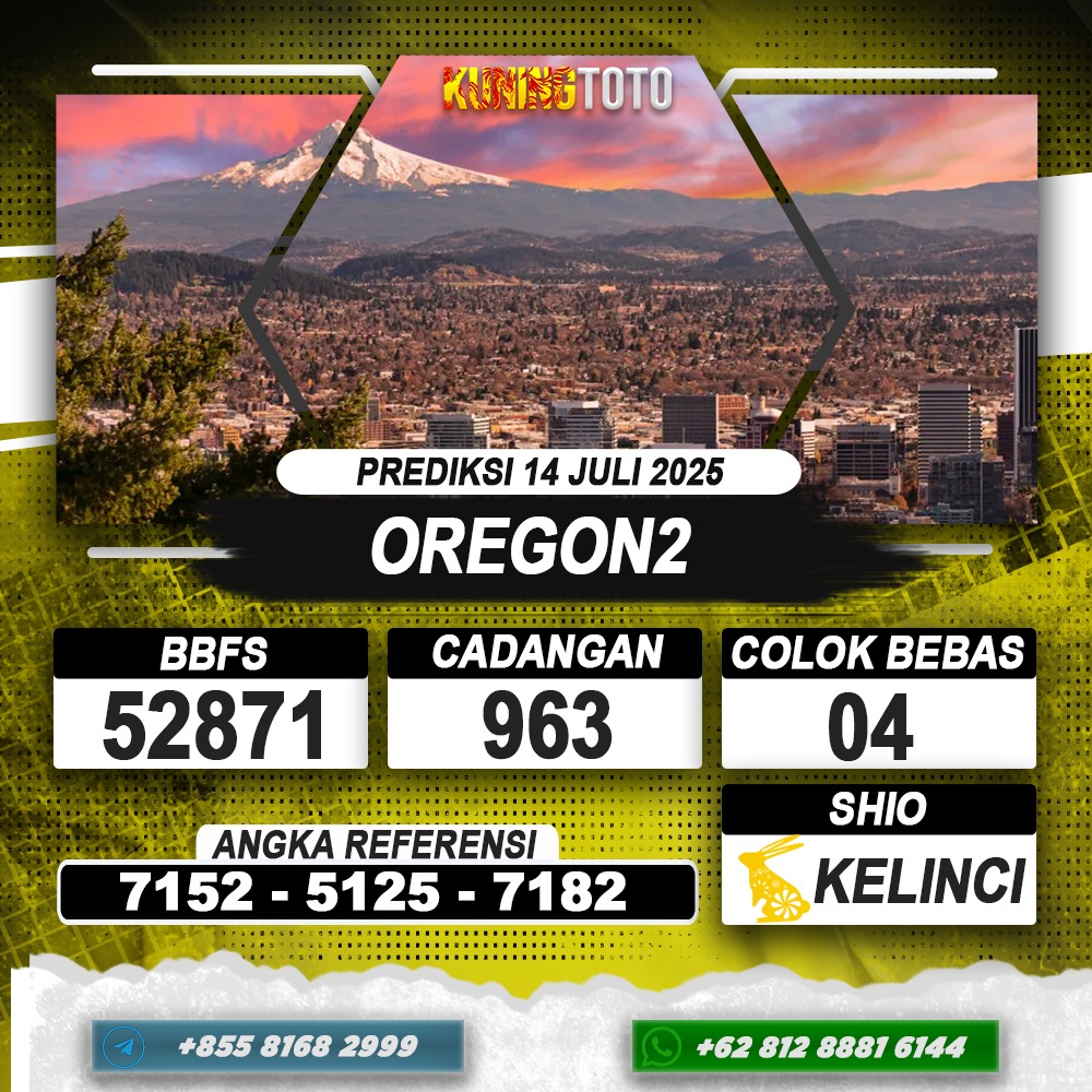PREDIKSI OREGON2 14 JULI 2025 | PREDIKSI TOGEL KUNINGTOTO