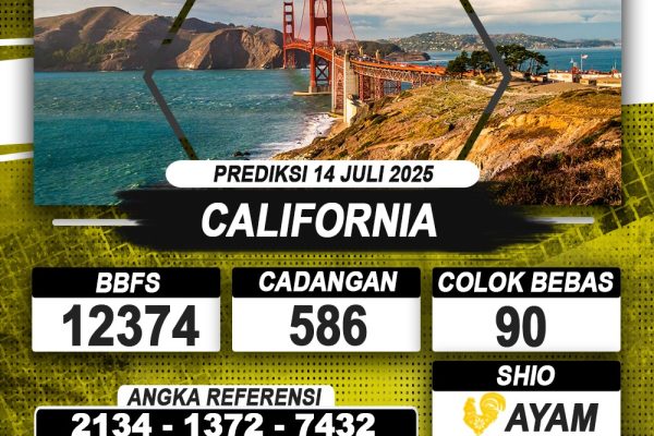 PREDIKSI CALIFORNIA 14 JULI 2025 | PREDIKSI TOGEL KUNINGTOTO