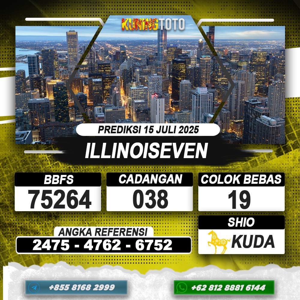 PREDIKSI ILLINOISEVEN 15 JULI 2025 | PREDIKSI TOGEL KUNINGTOTO