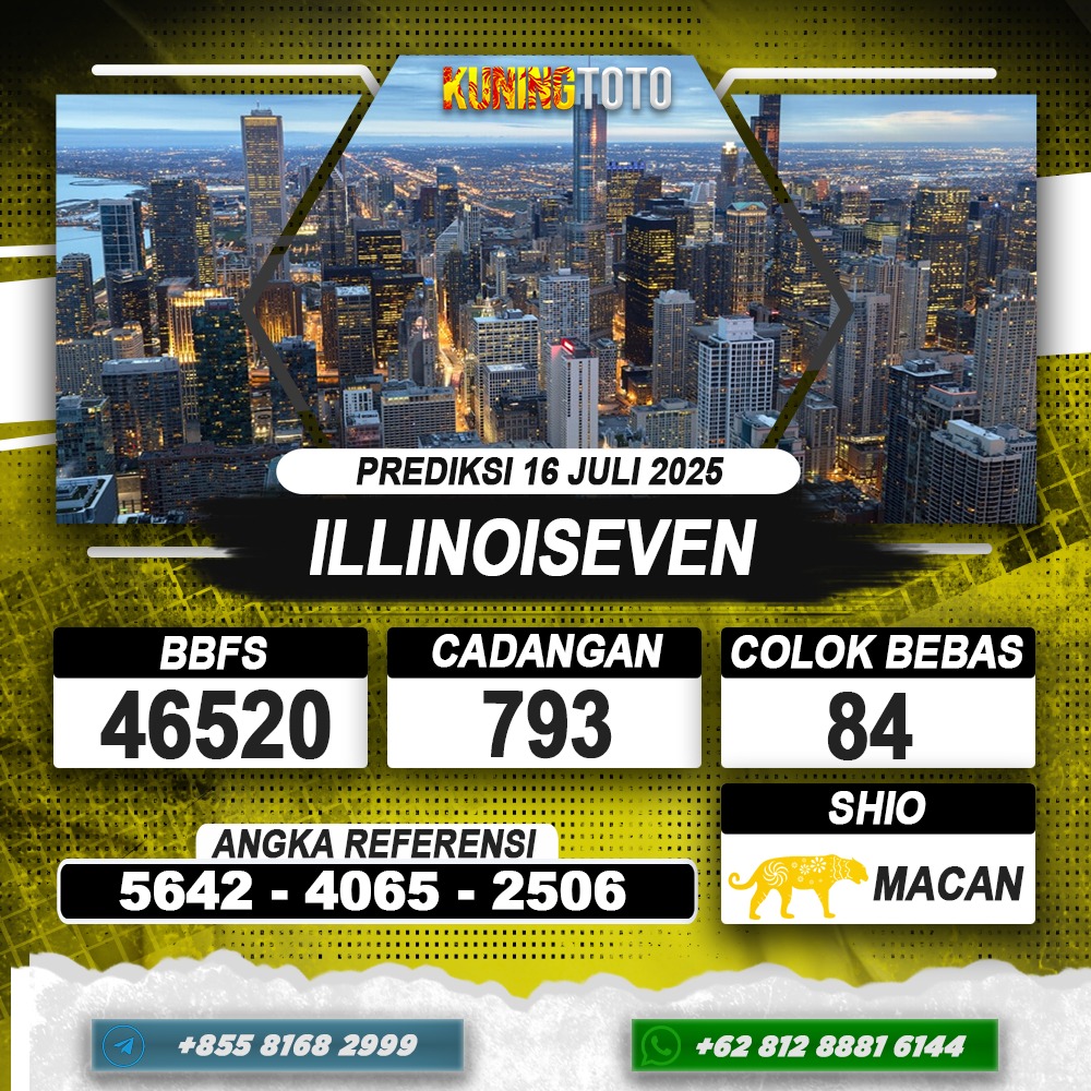 PREDIKSI ILLINOISEVEN 16 JULI 2025 | PREDIKSI TOGEL KUNINGTOTO