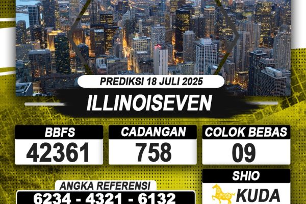 PREDIKSI ILLINOISEVEN 18 JULI 2025 | PREDIKSI TOGEL KUNINGTOTO