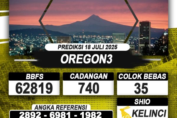 PREDIKSI OREGON3 18 JUNI 2025 | PREDIKSI TOGEL KUNINGTOTO