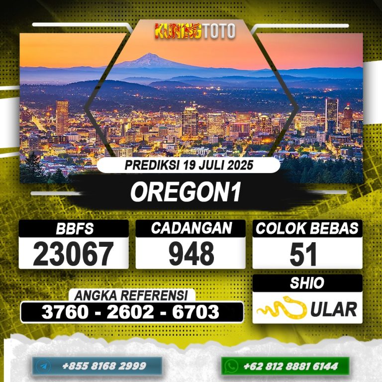 PREDIKSI OREGON1 19 JULI 2025 | PREDIKSI TOGEL KUNINGTOTO