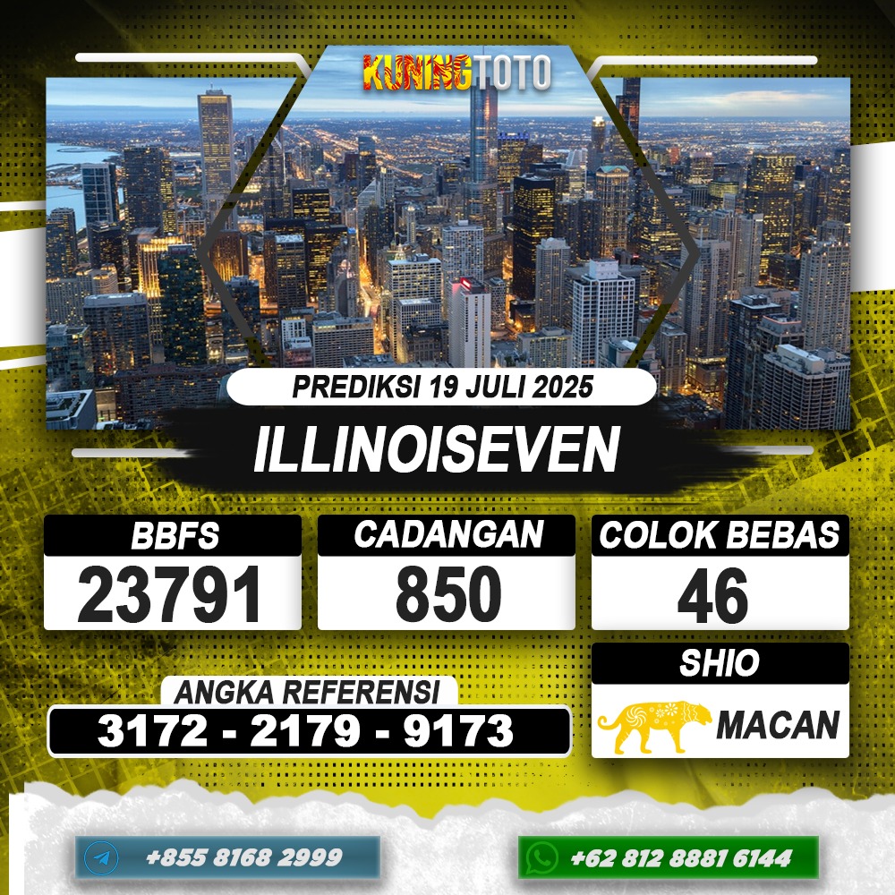 PREDIKSI ILLINOISEVEN 19 JULI 2025 | PREDIKSI TOGEL KUNINGTOTO