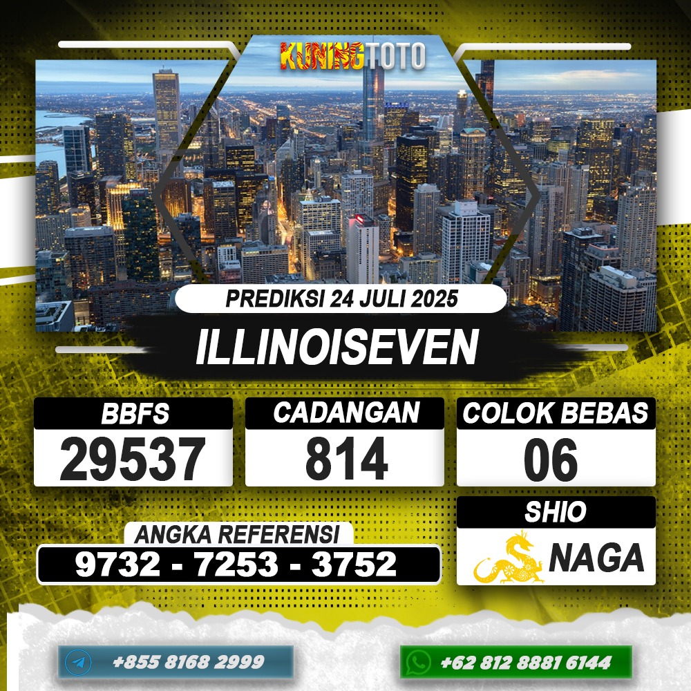 PREDIKSI ILLINOISEVEN 24 JULI 2025 | PREDIKSI TOGEL KUNINGTOTO