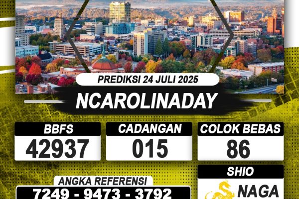 PREDIKSI NCAROLINADAY 24 JULI 2025 | PREDIKSI TOGEL KUNINGTOTO