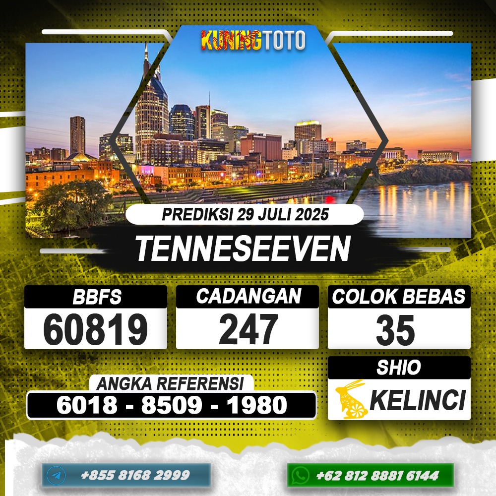 PREDIKSI TENNESEEVEN 29 JULI 2025 | PREDIKSI TOGEL KUNINGTOTO