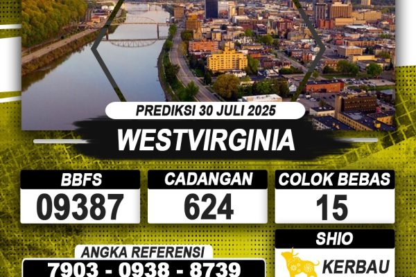 PREDIKSI WESTVIRGINIA 30 JULI 2025 | PREDIKSI TOGEL KUNINGTOTO