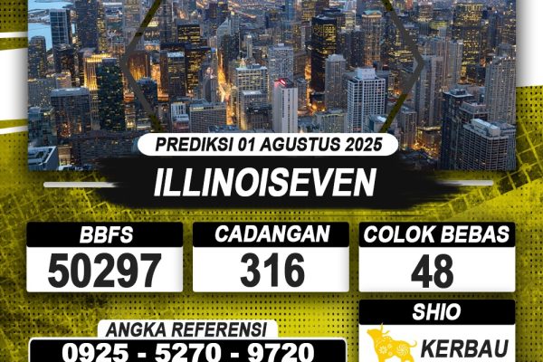 PREDIKSI ILLINOISEVEN 01 AGUSTUS 2025 | PREDIKSI TOGEL KUNINGTOTO