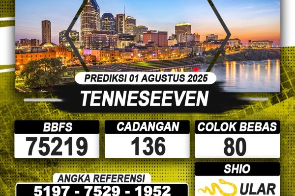 PREDIKSI TENNESEEVEN 01 AGUSTUS 2025 | PREDIKSI TOGEL KUNINGTOTO