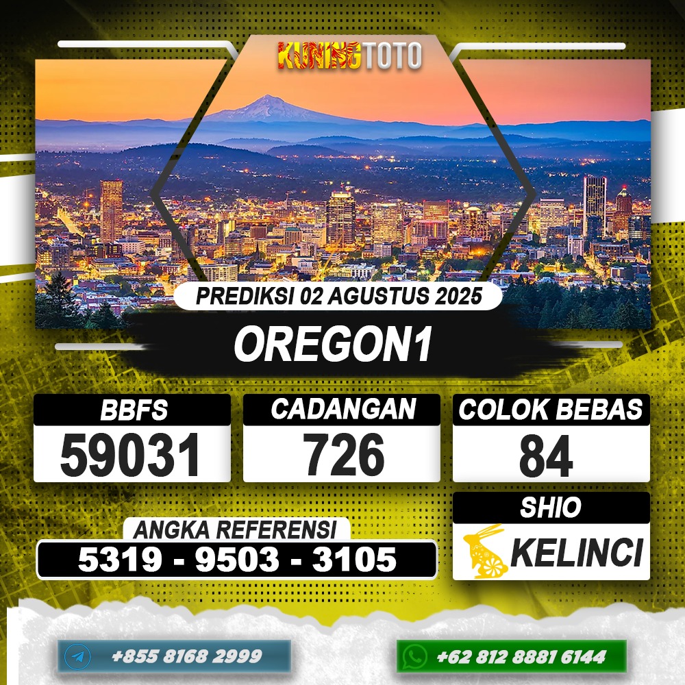 PREDIKSI OREGON1 02 AGUSTUS 2025 | PREDIKSI TOGEL KUNINGTOTO