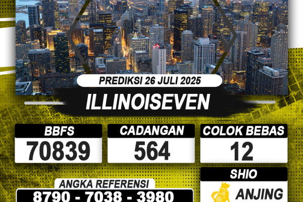 PREDIKSI ILLINOISEVEN 26 JULI 2025 | PREDIKSI TOGEL KUNINGTOTO