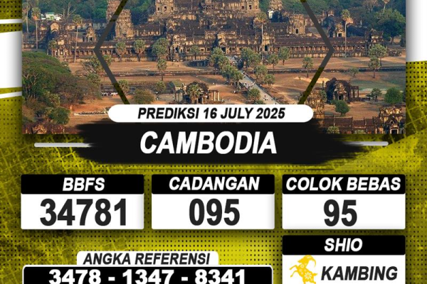 PREDIKSI CAMBODIA 16 JULI 2025 | PREDIKSI TOGEL KUNINGTOTO