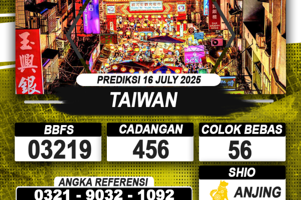 PREDIKSI TAIWAN 16 JULI 2025 | PREDIKSI TOGEL KUNINGTOTO