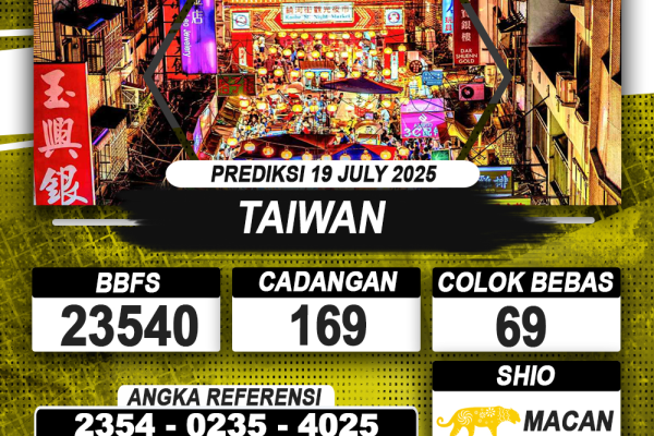 PREDIKSI TAIWAN 19 JULI 2025 | PREDIKSI TOGEL KUNINGTOTO