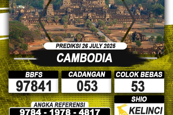 PREDIKSI CAMBODIA 26 JULI 2025 | PREDIKSI TOGEL KUNINGTOTO