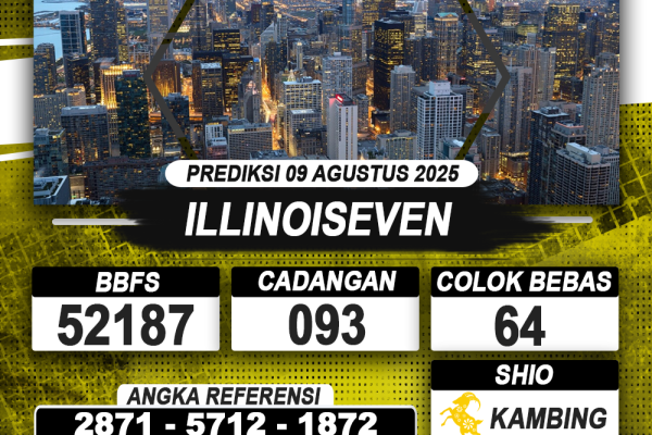 PREDIKSI ILLINOISEVEN 09 AGUSTUS 2025 | PREDIKSI TOGEL KUNINGTOTO