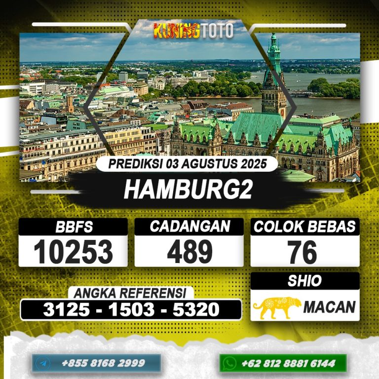 PREDIKSI HAMBURG2 03 AGUSTUS 2025 | PREDIKSI TOGEL KUNINGTOTO