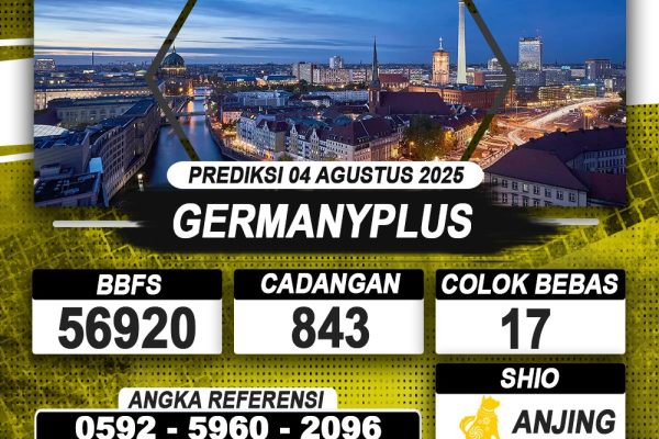PREDIKSI GERMANYPLUS 04 AGUSTUS 2025 | PREDIKSI TOGEL KUNINGTOTO
