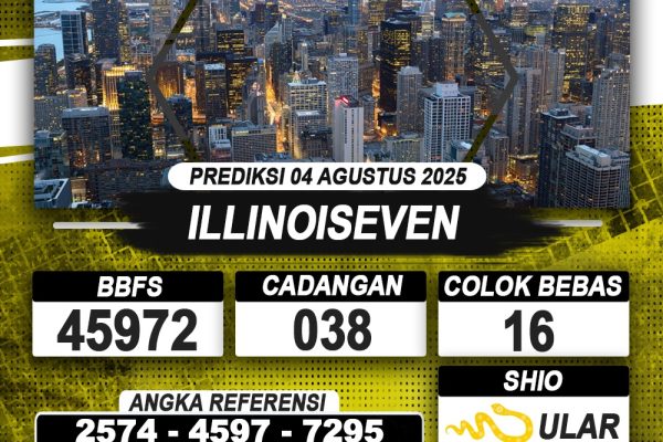 PREDIKSI ILLINOISEVEN 04 AGUSTUS 2025 | PREDIKSI TOGEL KUNINGTOTO