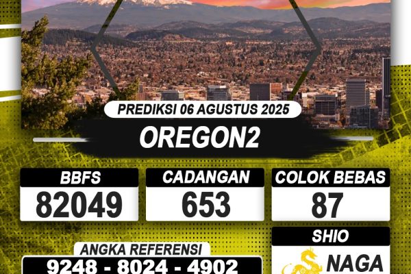 PREDIKSI OREGON2 06 AGUSTUS 2025 | PREDIKSI TOGEL KUNINGTOTO