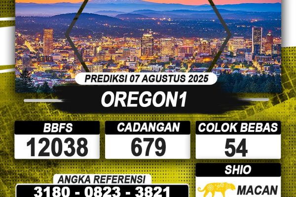 PREDIKSI OREGON1 07AGUSTUS 2025 | PREDIKSI TOGEL KUNINGTOTO