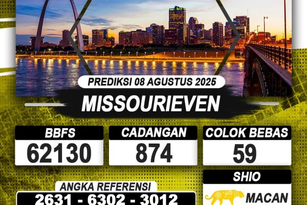 PREDIKSI MISSOURIEVEN 08 AGUSTUS 2025 | PREDIKSI TOGEL KUNINGTOTO