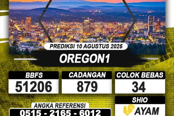 PREDIKSI OREGON1 10 AGUSTUS 2025 | PREDIKSI TOGEL KUNINGTOTO
