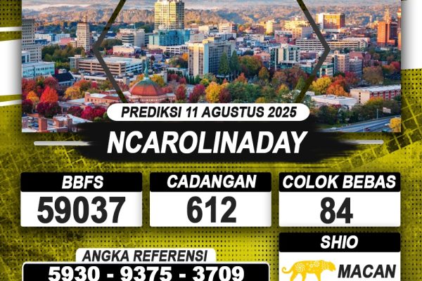 PREDIKSI NCAROLINADAY 11 AGUSTUS 2025 | PREDIKSI TOGEL KUNINGTOTO